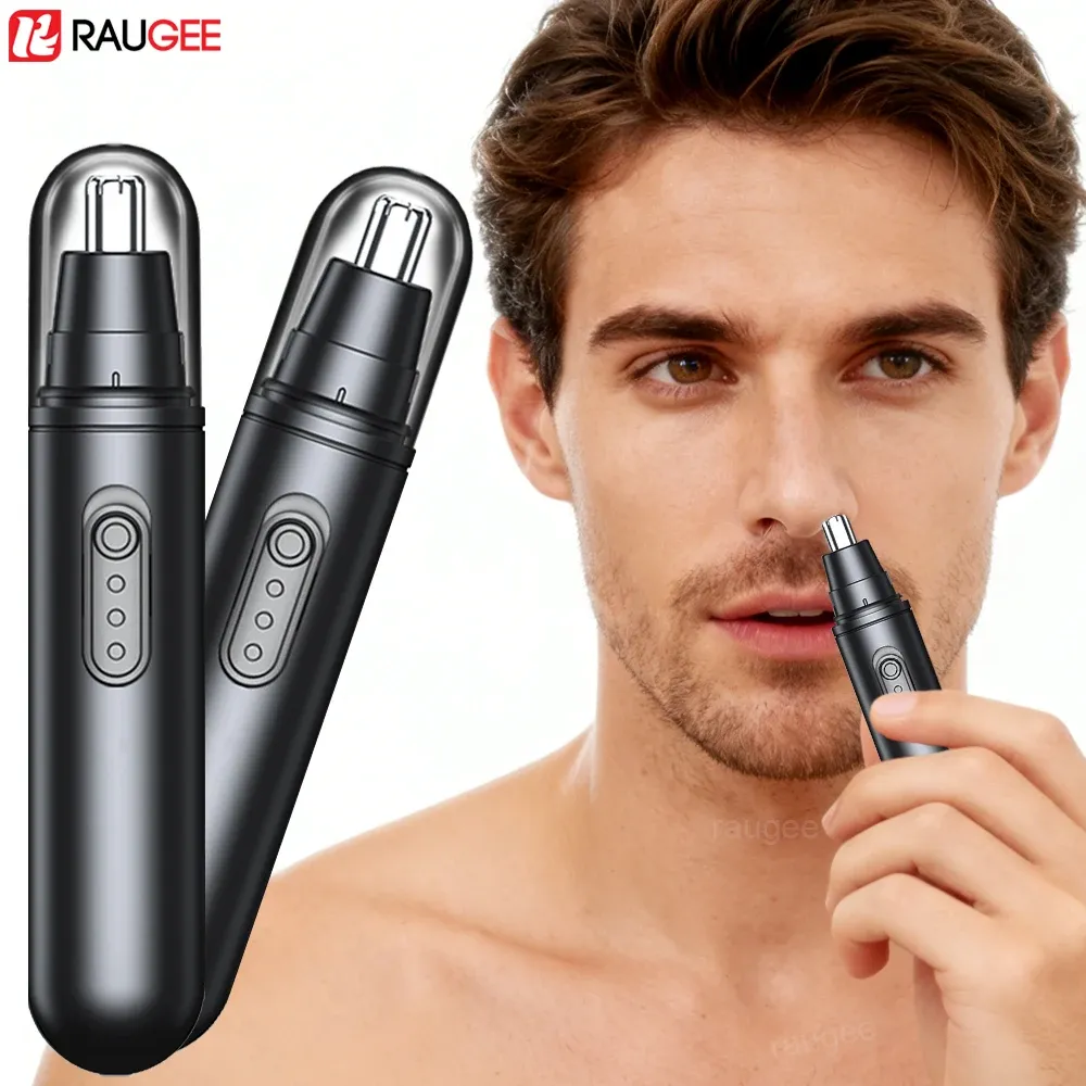 Tondeuse à poils de nez électrique rechargeable, format compact et portable, pour nez et oreilles