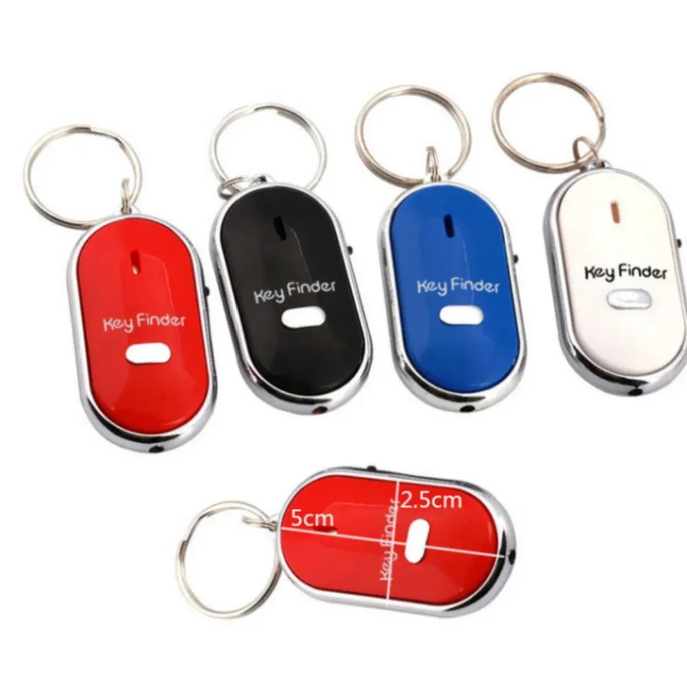Porte-clés anti-perte avec alarme sonore et lumineuse, localisateur de clés, contrôle du son, détecteur intelligent avec sifflet LED, idéal en cadeau pour homme et femme 5