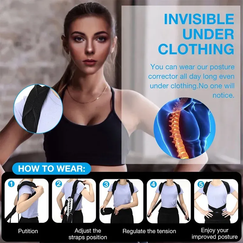 Correcteur de posture, finition soignée