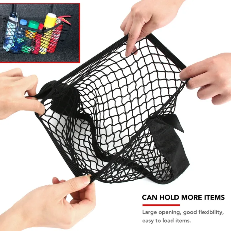 Filet de rangement élastique pour siège arrière de voiture 4