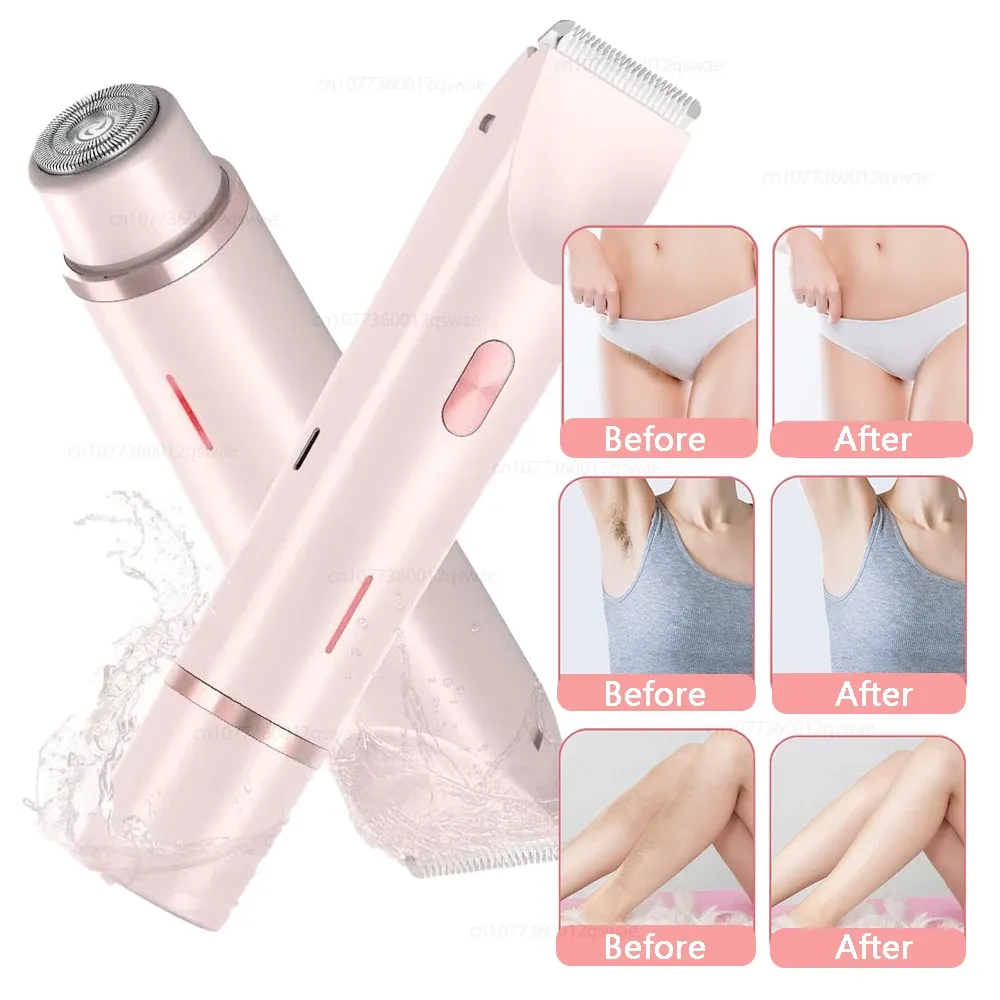 Rasoir bikini à double tête, zone de coupe