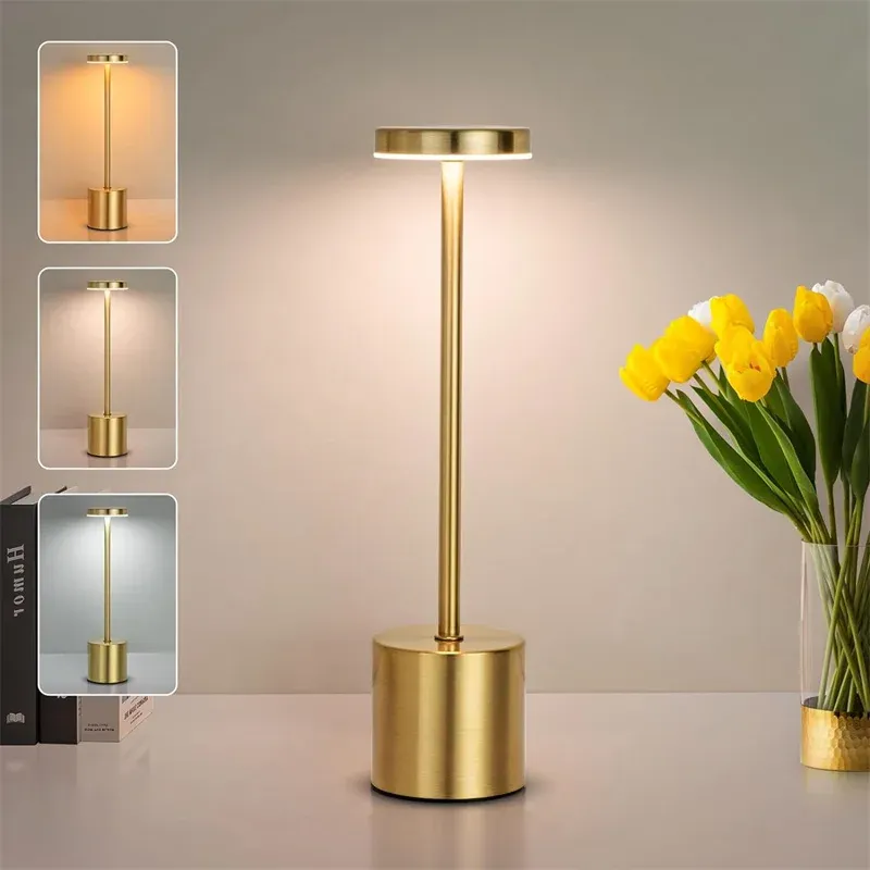 Lampe de table LED tactile rechargeable, vue d'ensemble