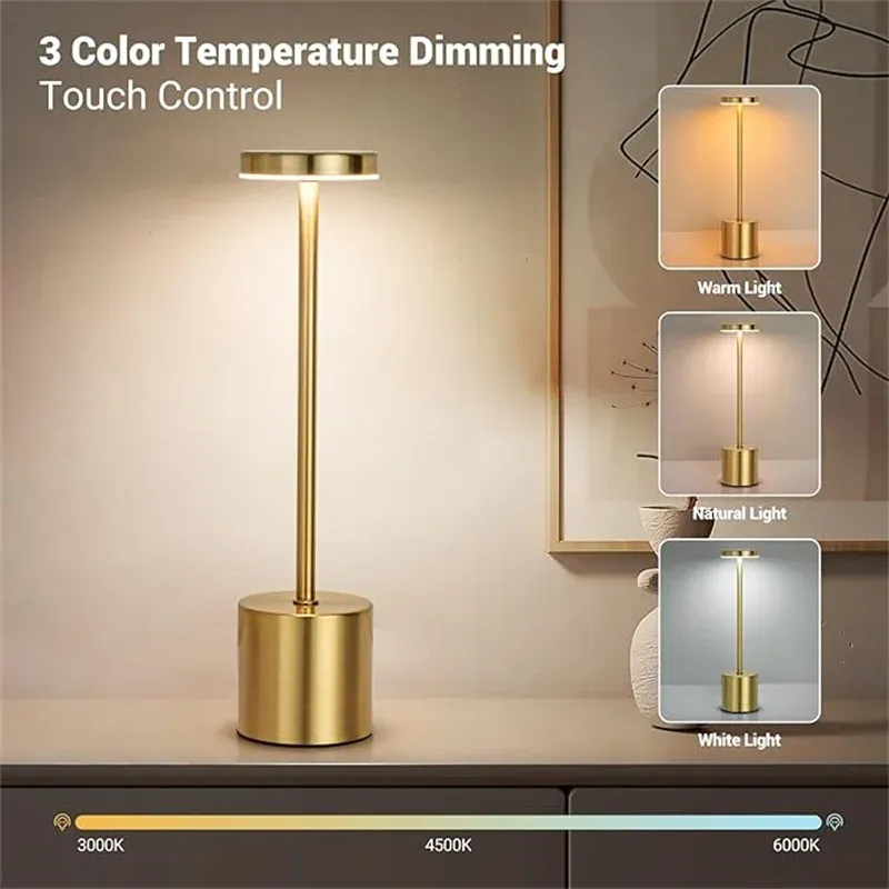 Lampe de table LED au design minimaliste