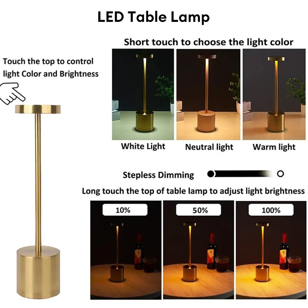 Lampe de table LED sur un bureau