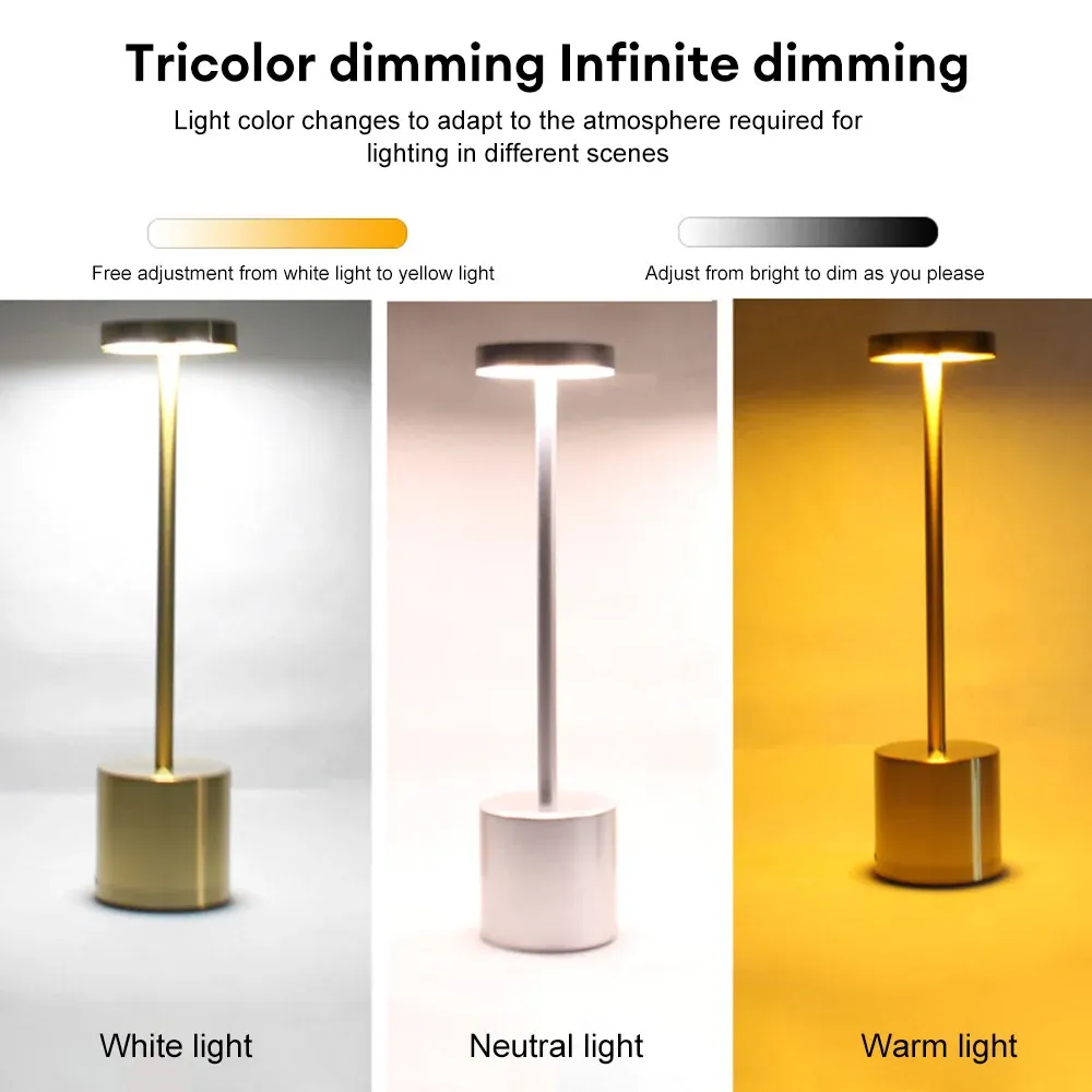 Lampe de table LED, bras orientable