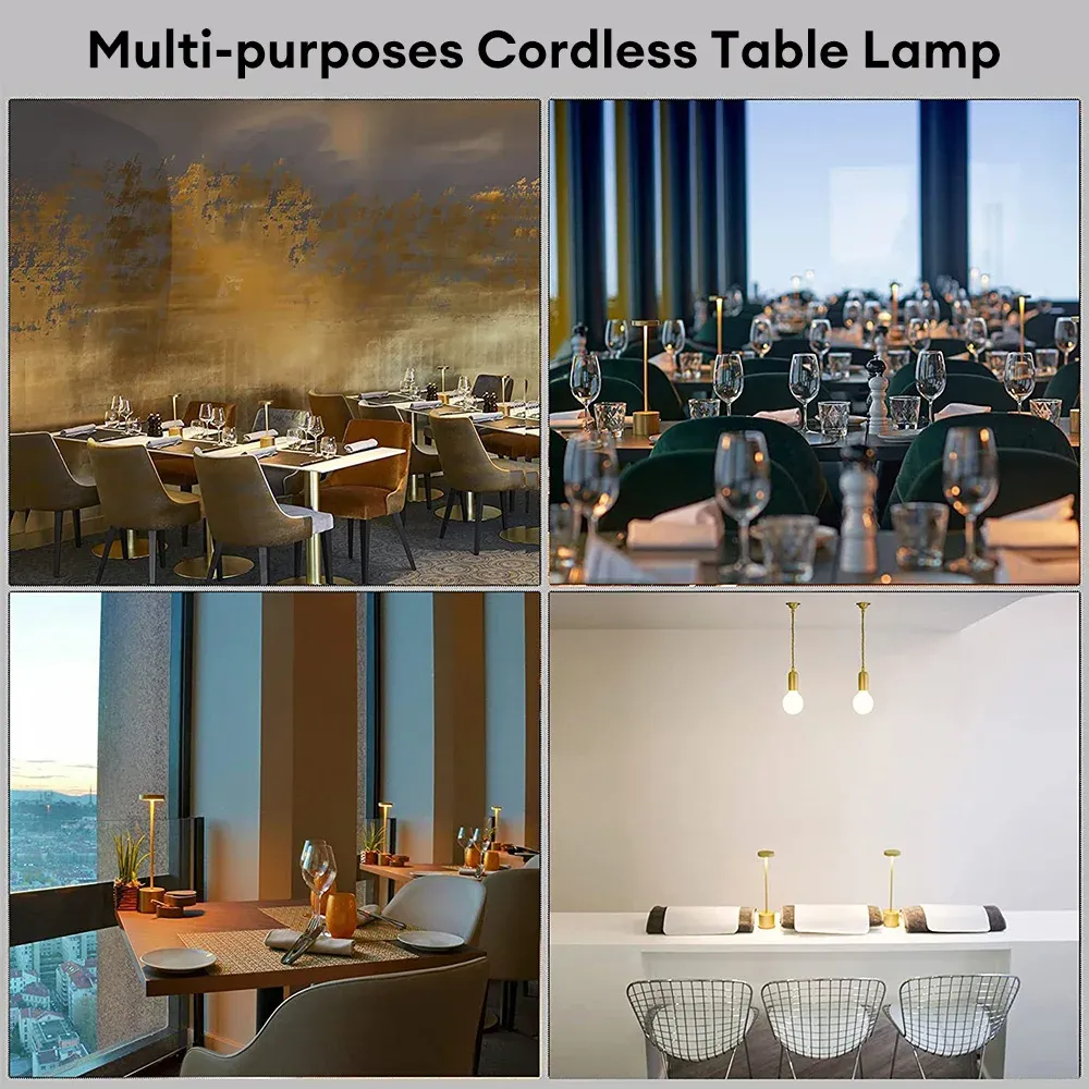 Lampe de table LED dans un bar