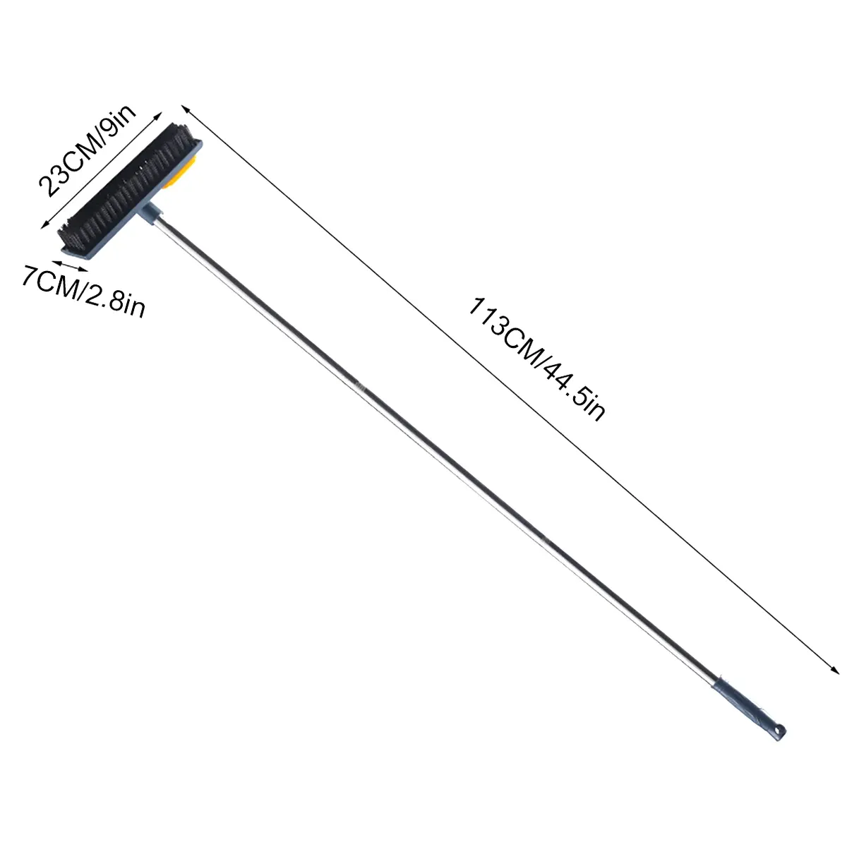 Brosse à récurer 2 en 1 à long manche pour baignoire, raclette pour vitres, murs et carrelage 6