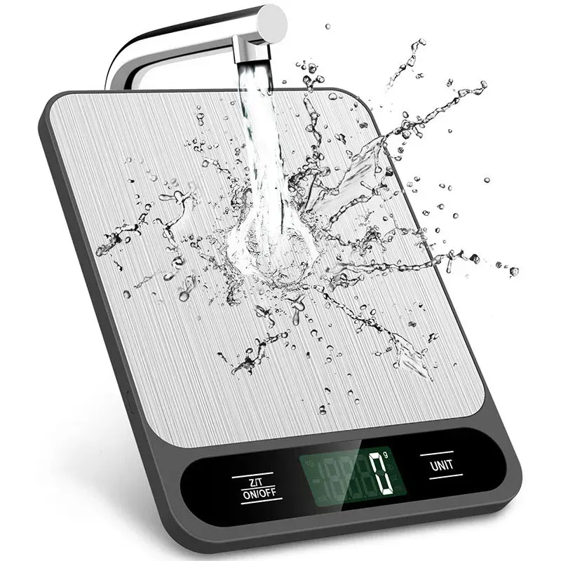 Balance de cuisine électronique en acier inoxydable, capacité 5 kg / 10 kg, précision 1 g - Image 1