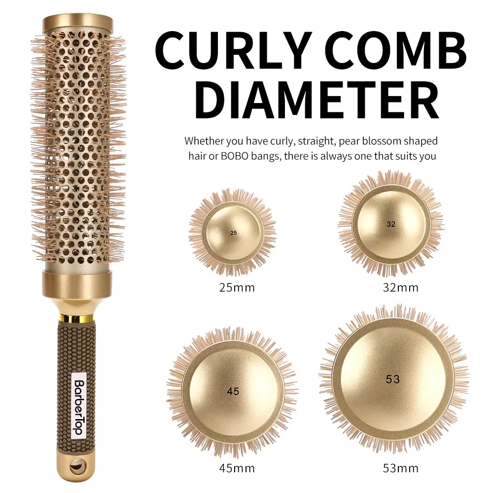 Brosse à cheveux extra longue 35 cm résistante à la chaleur, volumisante, pour salon professionnel