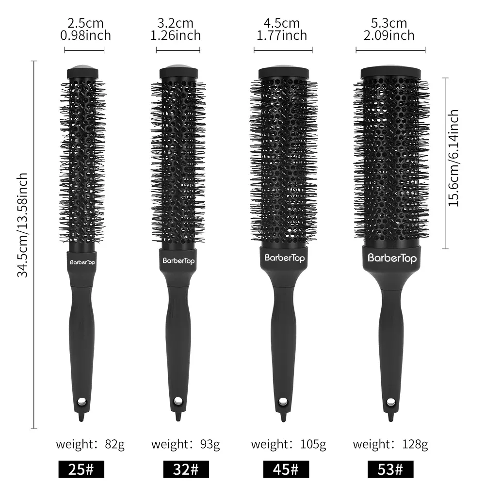 Brosse à cheveux utilisée pour le volume