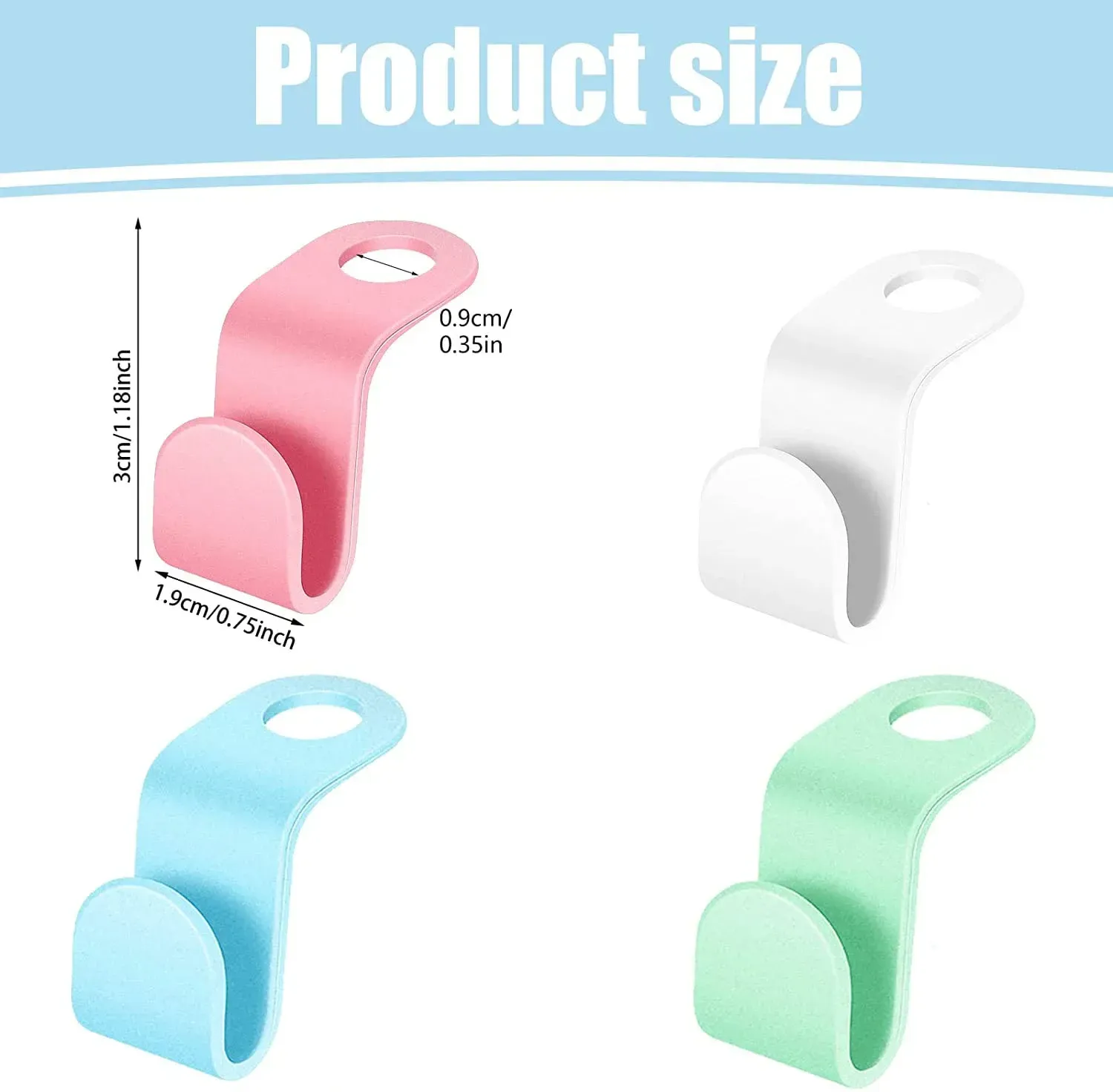 Lot de 5/10 cintres gain de place en plastique à crochets en cascade pour penderie 2