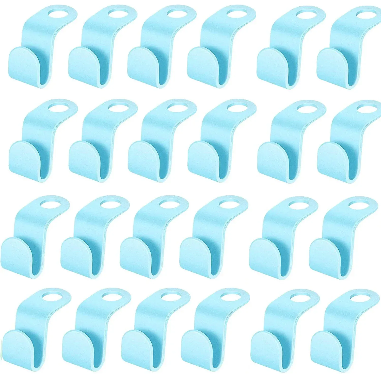 Lot de 5/10 cintres gain de place en plastique à crochets en cascade pour penderie 7