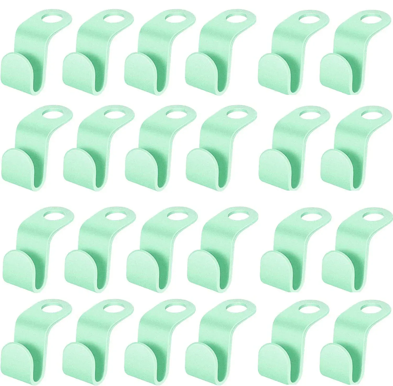 Lot de 5/10 cintres gain de place en plastique à crochets en cascade pour penderie 10