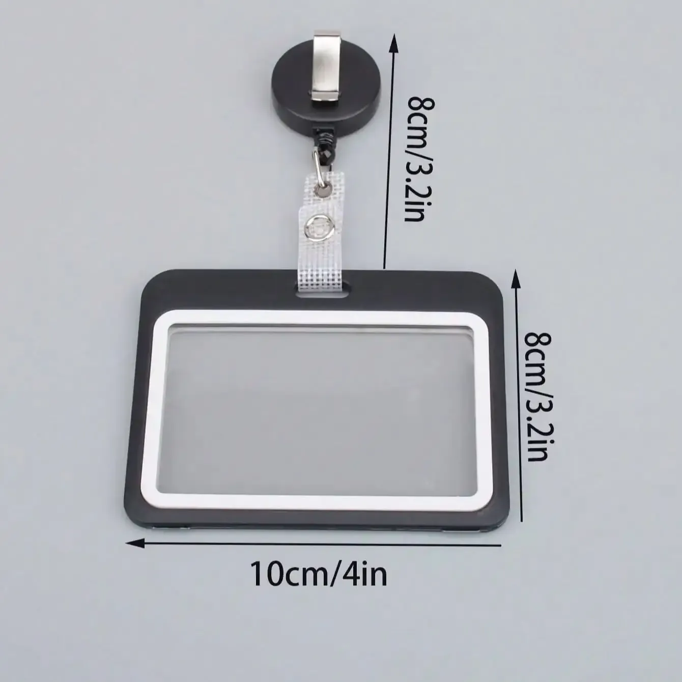 Porte-badge rétractable avec cordon et clip transparent pour badges professionnels 5