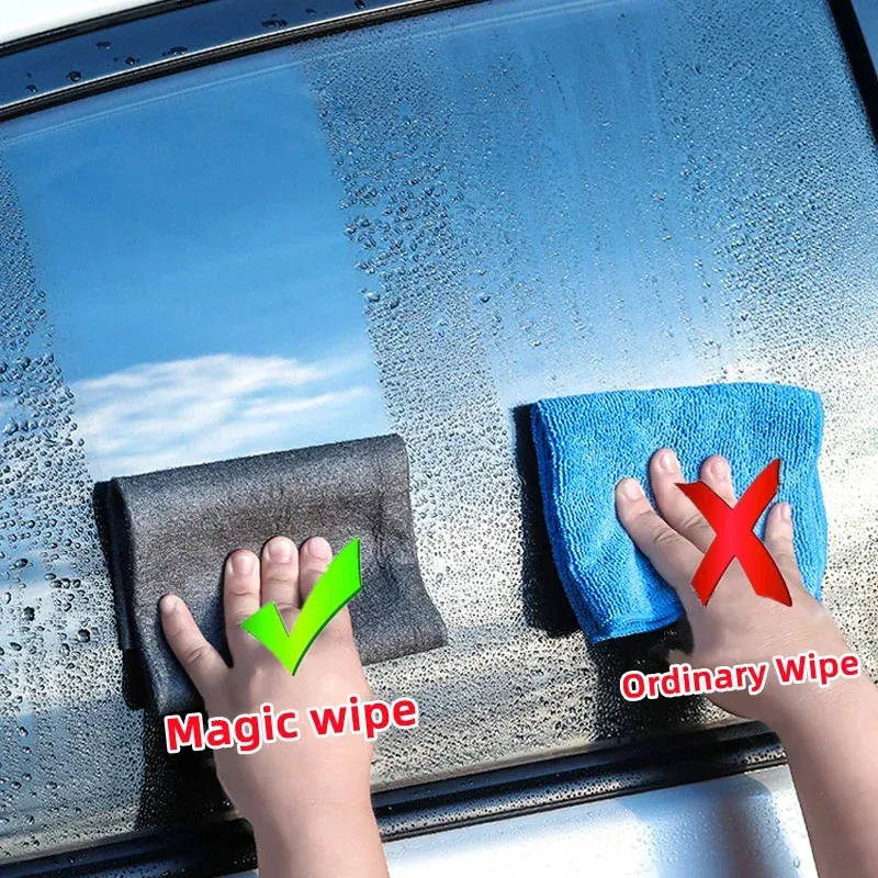 Chiffon magique en microfibre épais pour vitres, sans traces, réutilisable pour le nettoyage du verre et de la cuisine 3