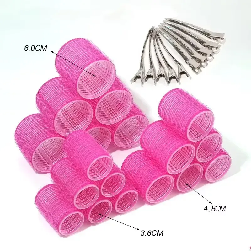 Rouleaux à boucles en plastique, assortiment de tailles, pour coiffure sans effort 2
