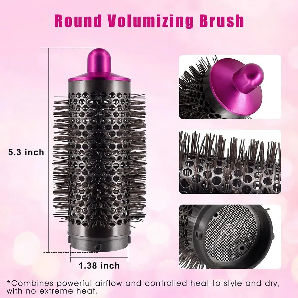 Brosse ronde volumisante chauffante pour Dyson Airwrap, volume au niveau des racines et contrôle des frisottis 6