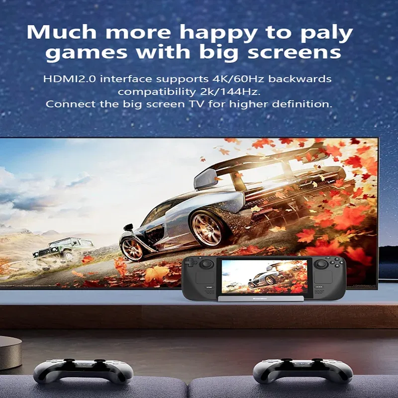 Station d'accueil USB-C pour Steam Deck et ROG Ally, 4K @ 60 Hz DP, hub Ethernet Gigabit, compatible HDMI 5