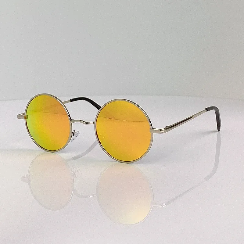 Lunettes de soleil rondes rétro polarisées, monture en alliage métallique, verres noirs, protection UV400 8