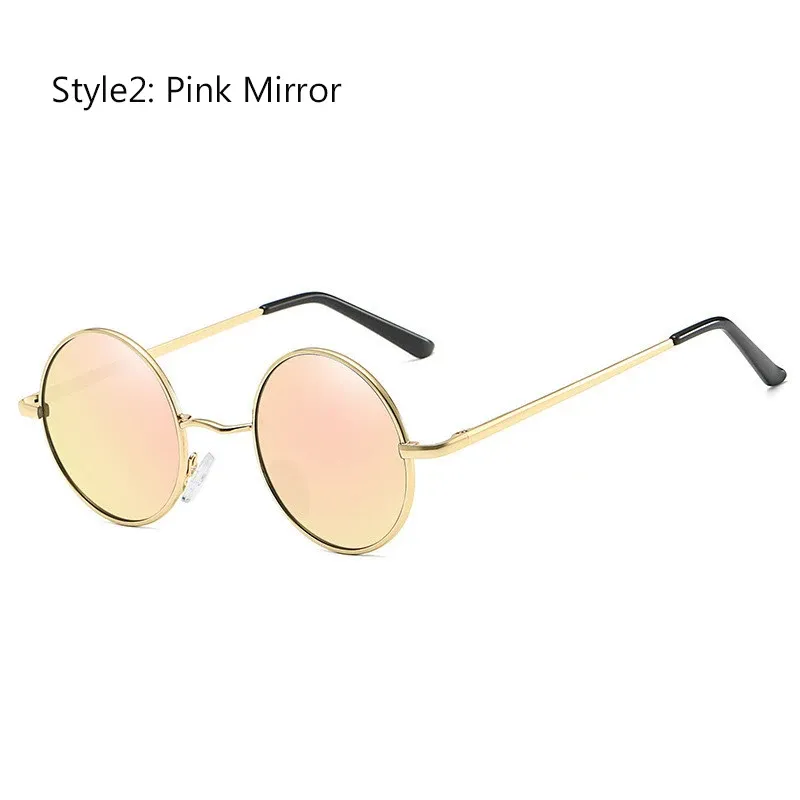 Lunettes de soleil rondes rétro polarisées, monture en alliage métallique, verres noirs, protection UV400 12