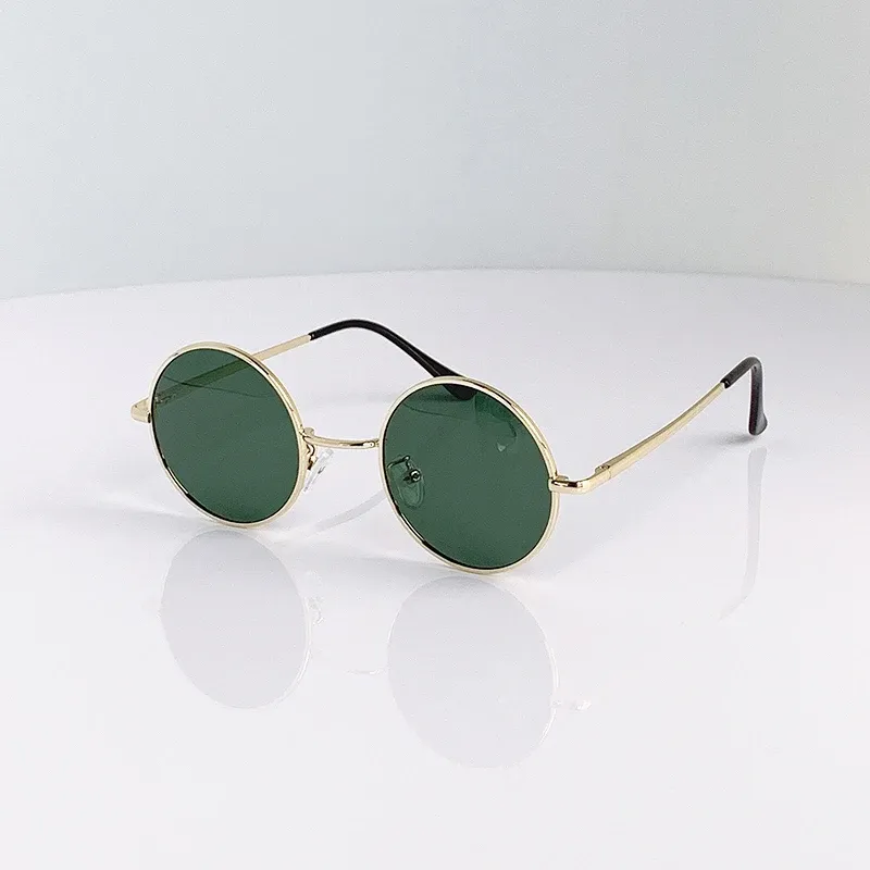 Lunettes de soleil rondes rétro polarisées, monture en alliage métallique, verres noirs, protection UV400 14