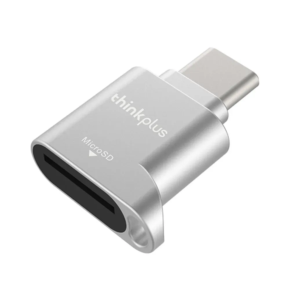Lecteur de carte mémoire USB-C Lenovo Thinkplus pour cartes Micro SD et TF, adaptateur compact en métal pour téléphone Type-C 7