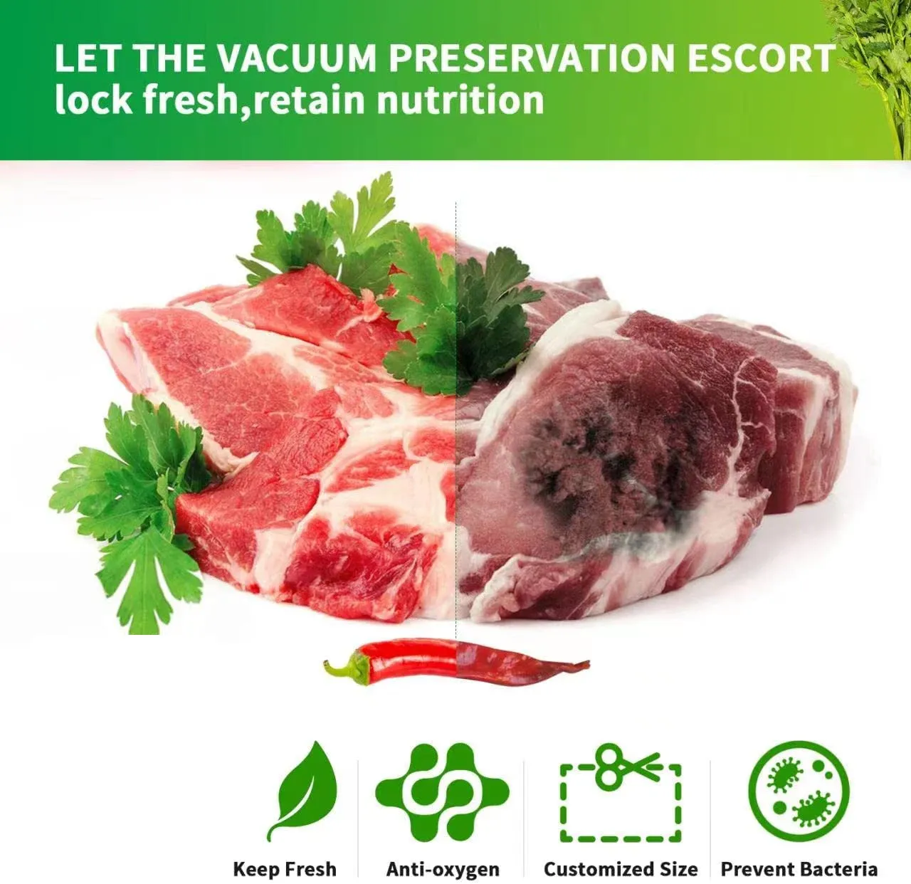 Sacs sous vide pour aliments, 12 à 28 cm, compatibles avec scelleuse sous vide 5