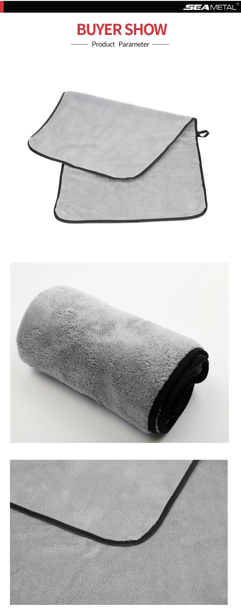 Serviette en microfibre en utilisation