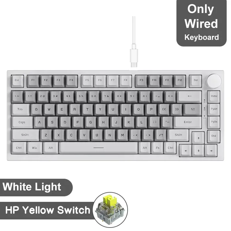 Clavier mécanique de jeu Ajazz AK820 / AK820 Pro, Bluetooth 5.1, sans fil et filaire, joint thermique 17