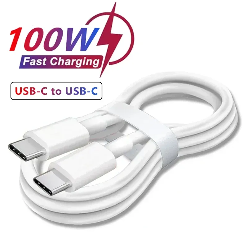Câble de chargement rapide USB-C vers USB-C 100 W PD pour iPhone 15, Samsung, Huawei, Xiaomi, Redmi, OPPO et POCO