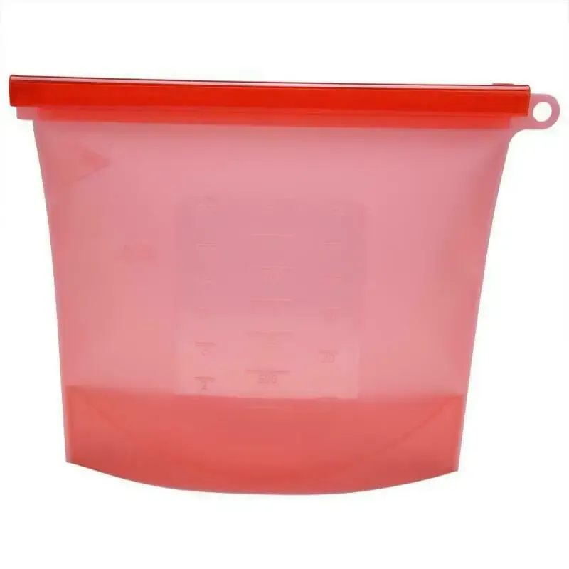 Sac de conservation réutilisable en silicone de qualité alimentaire, 1000 ml, pour déjeuner, sandwich, collation, liquides et congélation de fruits, avec fermeture éclair, 4 couleurs 8