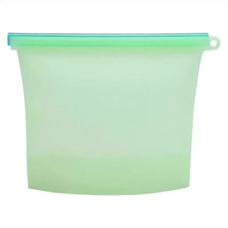 Sac de conservation réutilisable en silicone de qualité alimentaire, 1000 ml, pour déjeuner, sandwich, collation, liquides et congélation de fruits, avec fermeture éclair, 4 couleurs 7