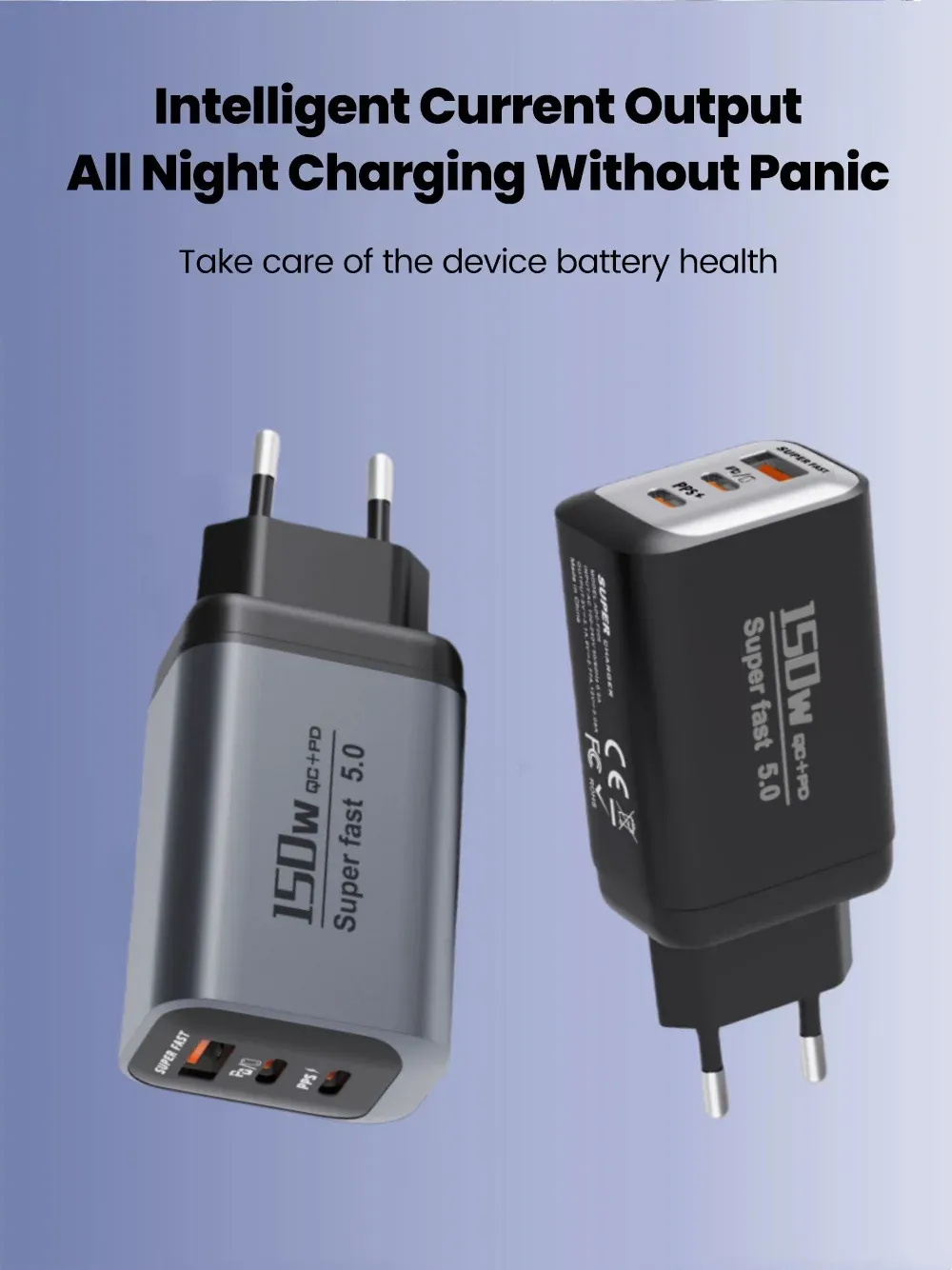 Chargeur USB Type-C, finition de la coque