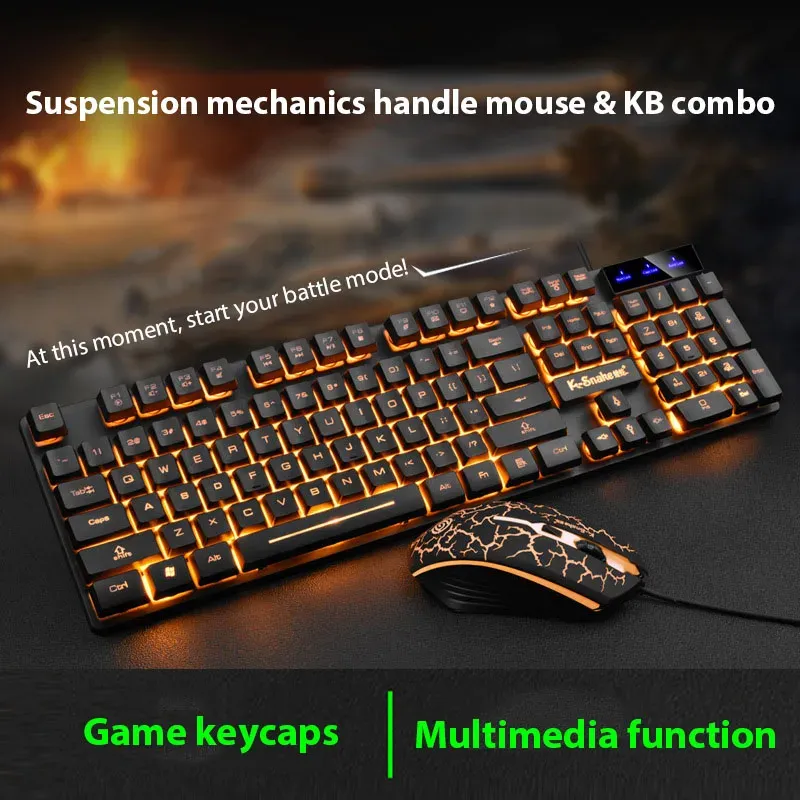 Ensemble clavier et souris KM320, clavier de jeu rétroéclairé étanche