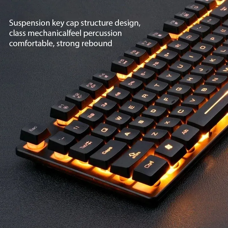 Ensemble clavier et souris KM320, clavier de jeu rétroéclairé étanche 3
