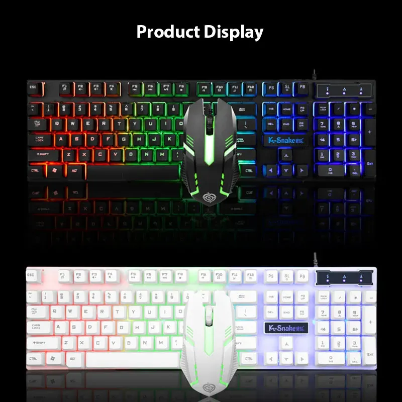 Ensemble clavier et souris KM320, clavier de jeu rétroéclairé étanche 5
