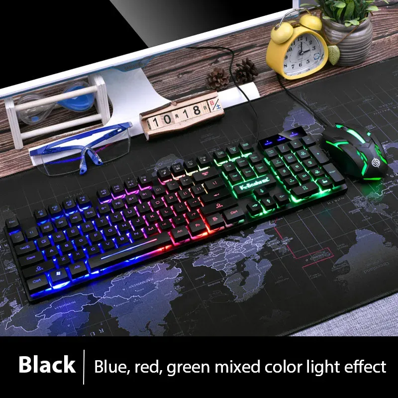 Ensemble clavier et souris KM320, clavier de jeu rétroéclairé étanche 8