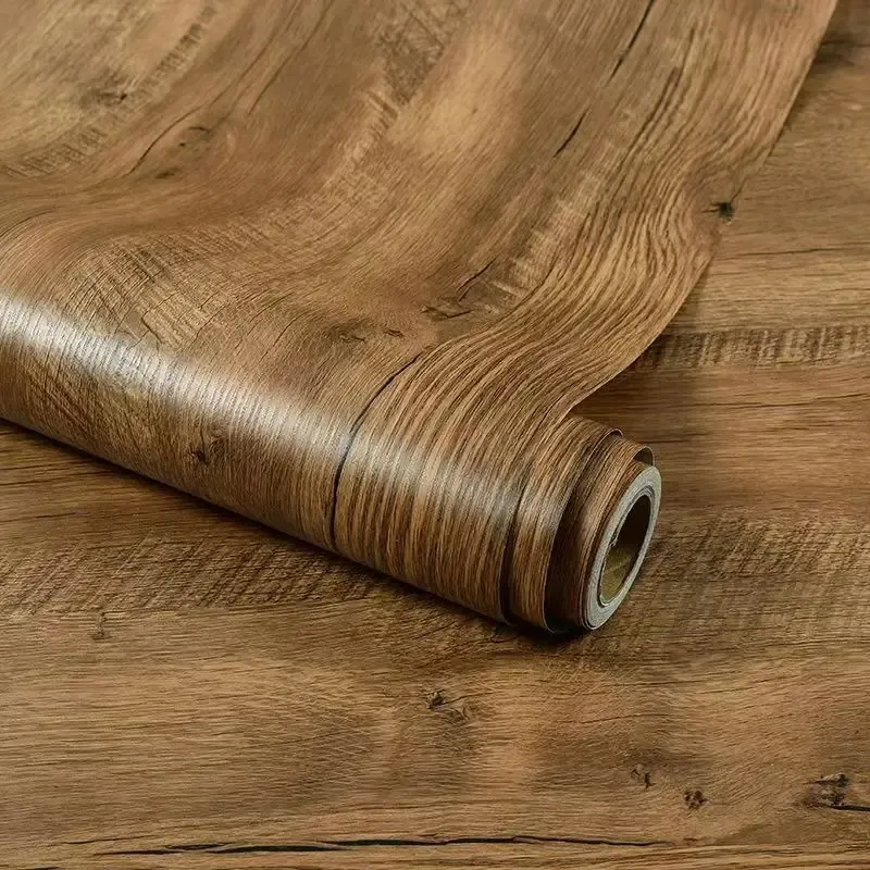 Autocollant bois effet grain en PVC imperméable et auto-adhésif, à décorer soi-même pour la rénovation de meubles et la décoration murale 38
