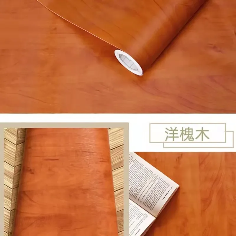 Autocollant bois effet grain en PVC imperméable et auto-adhésif, à décorer soi-même pour la rénovation de meubles et la décoration murale 22