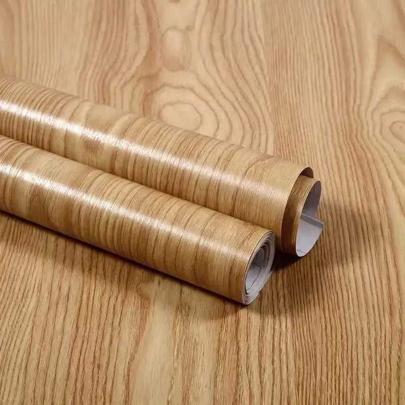 Autocollant bois effet grain en PVC imperméable et auto-adhésif, à décorer soi-même pour la rénovation de meubles et la décoration murale 24