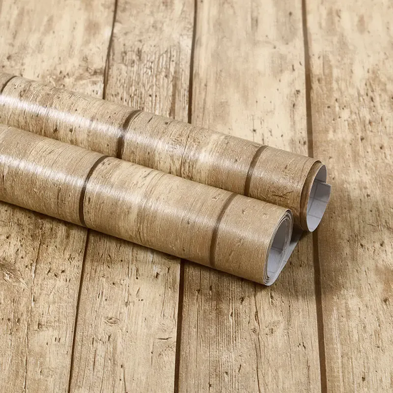 Autocollant bois effet grain en PVC imperméable et auto-adhésif, à décorer soi-même pour la rénovation de meubles et la décoration murale 25