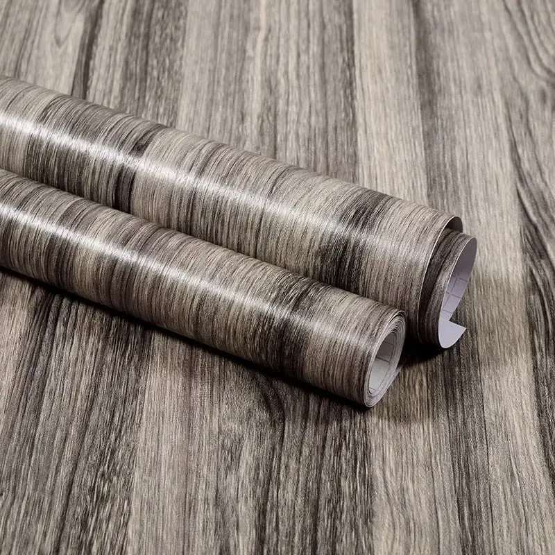 Autocollant bois effet grain en PVC imperméable et auto-adhésif, à décorer soi-même pour la rénovation de meubles et la décoration murale 10