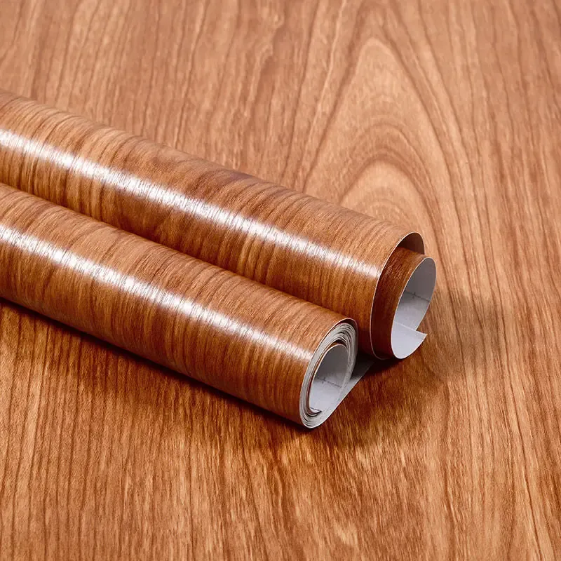 Autocollant bois effet grain en PVC imperméable et auto-adhésif, à décorer soi-même pour la rénovation de meubles et la décoration murale 11