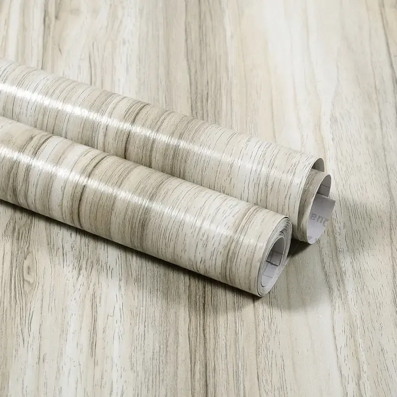 Autocollant bois effet grain en PVC imperméable et auto-adhésif, à décorer soi-même pour la rénovation de meubles et la décoration murale 14