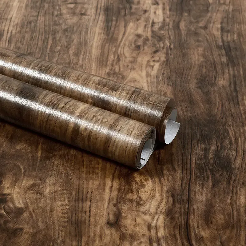 Autocollant bois effet grain en PVC imperméable et auto-adhésif, à décorer soi-même pour la rénovation de meubles et la décoration murale 16