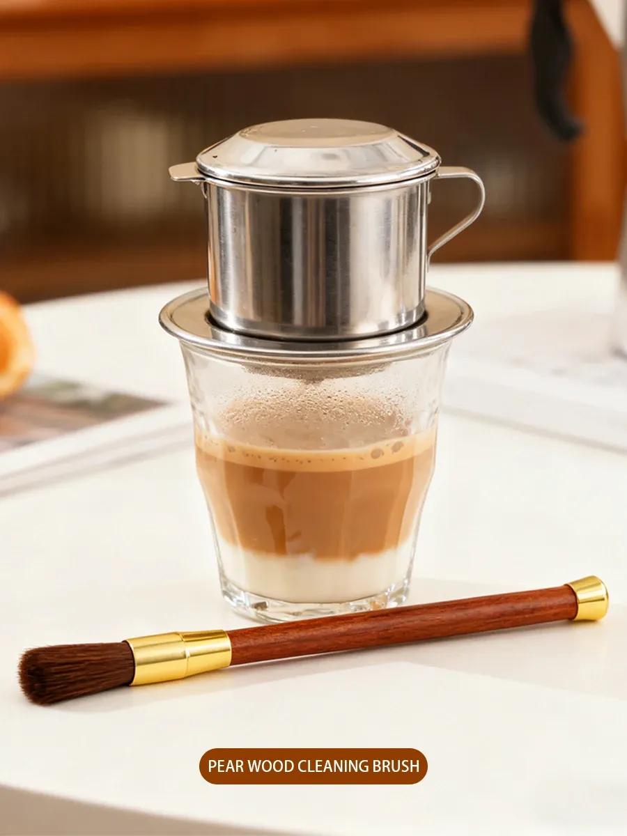 Brosse de nettoyage pour moulin à café, vue de profil