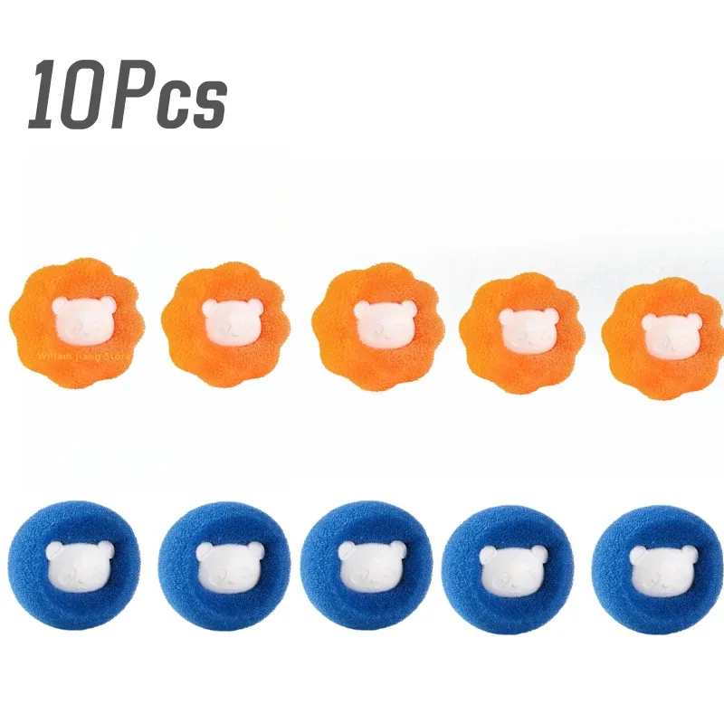Boules à lessive réutilisables pour poils d'animaux, lot de 3 à 10 pièces, élimine les peluches des vêtements 7
