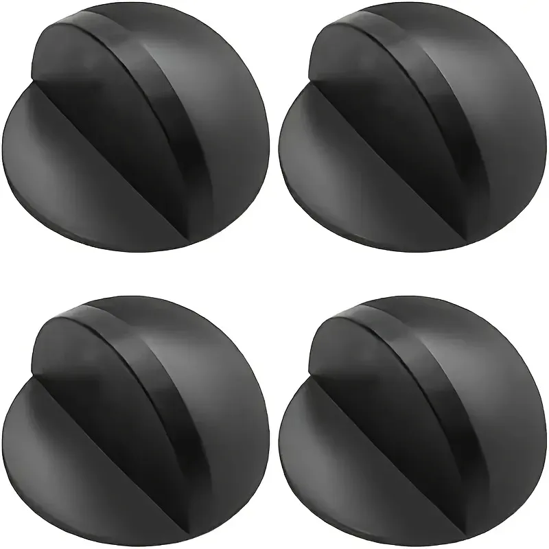 Lot de 4 butées de porte sans perçage en caoutchouc – Protection antichoc pour salles de bain et portes en verre, modèle tortue antidérapant 1