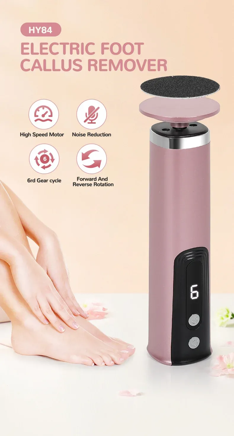 Dissolvant électrique de callosités de pied, vue d'ensemble