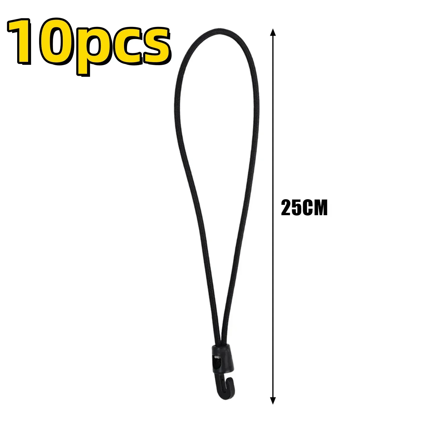 Cordon élastique avec crochets pour bâche de camping, lot de 10, 50 ou 100 pièces 12